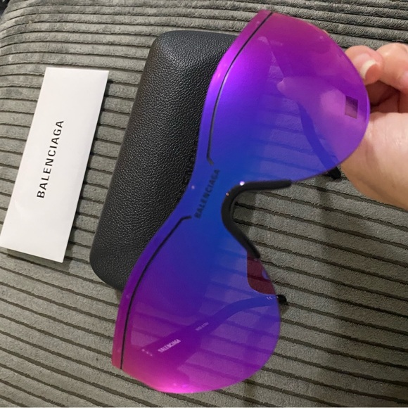LIKE NEW💜RARE💜BALENCIAGA MIRRORED SUNGLASSES - Picture 2 of 15